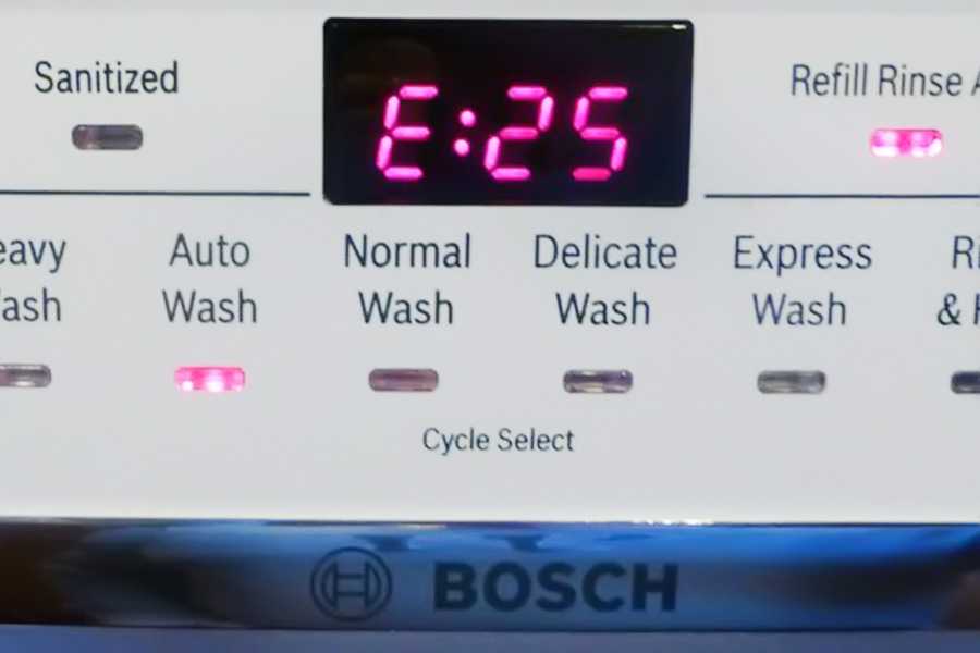 Ошибка E22 в посудомоечной машине Bosch: почему возникает, что означает и как устранить неполадки своими руками в домашних условиях