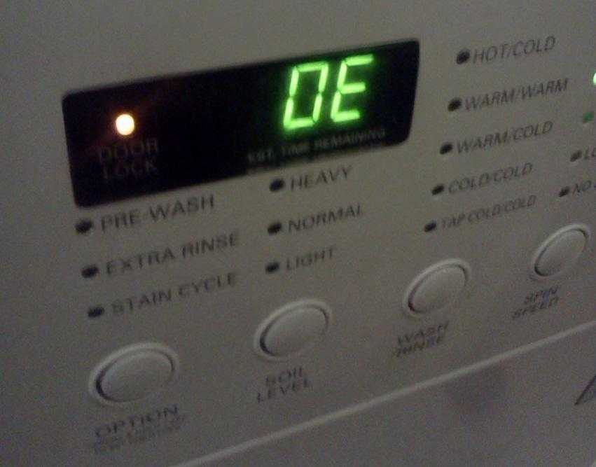 Как устранить ошибку pe в стиральной машине lg