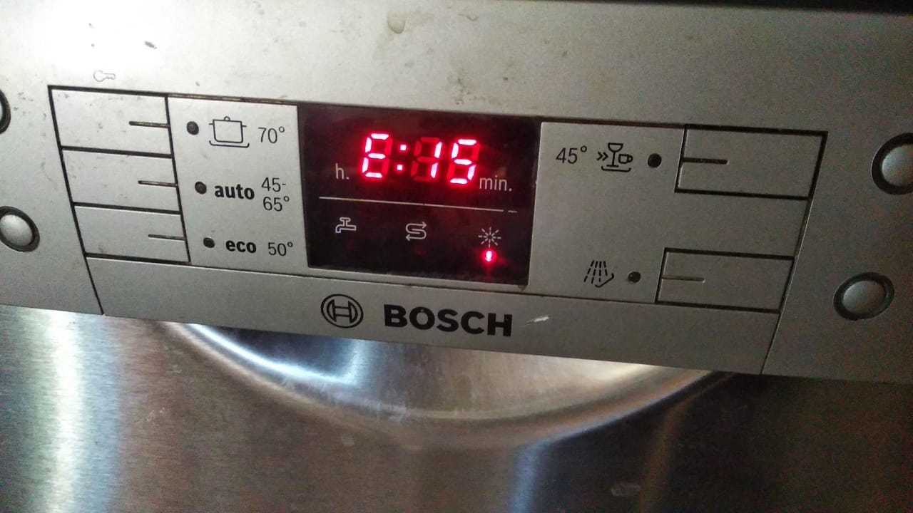 Коды ошибок и ремонт посудомоечных машин bosch