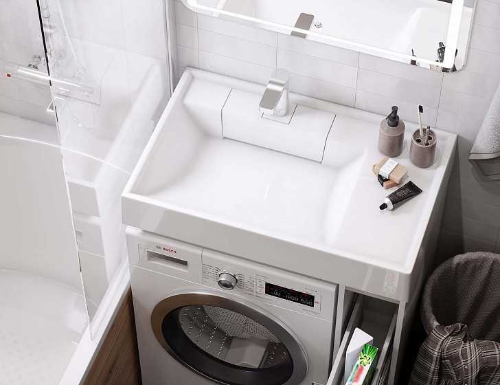 Раковина над стиральной машиной: выгоды и недостатки такого размещения, подбор оборудования, рекомендации по установке