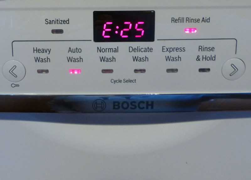 Ошибка е09 в посудомоечной машине bosch: как исправить