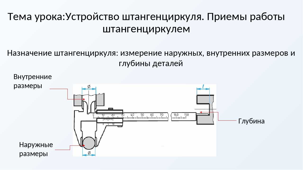 Укажите что можно измерить с помощью штангенциркуля